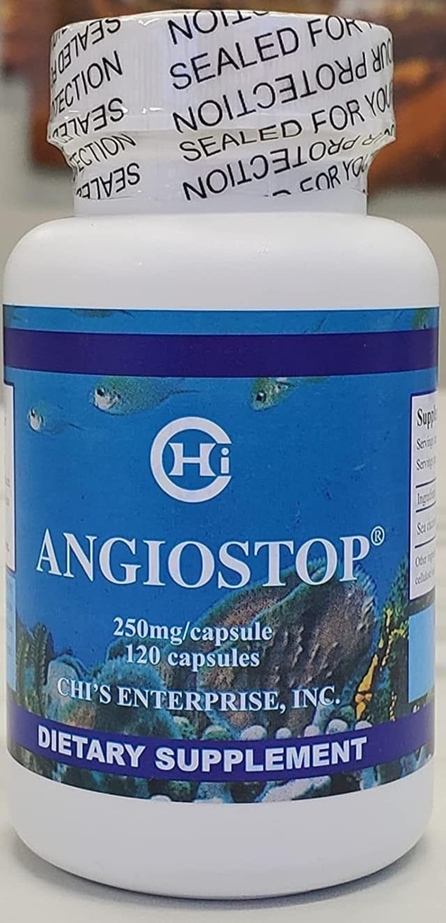 Chi's Enterprise Angiostop Capsules|海のキュウリエキスの栄養補助食品は、最適な免疫の健康をサポート - 250 Mg/Perカプセル(120カプセル)