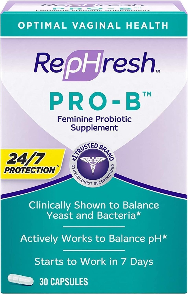 Rephresh Pro-B プロバイオティックフェミニンサプリメント、30カプセル(3パック)