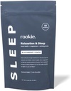 Rookie Wellness Sleep - 天然睡眠補助剤(180mgのマグネシウムビスグリシン、1mgのメラトニン、Valeian Root、&パッションフラワー)がトランキリティ&スリープを促進する(15パック、ブラックベリーレモン)