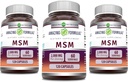 アメイジングフォーミュラ MSM(メチルスルフォニルメタン)サプリメント | 2000 Mg / サービング | カプセル | ノンGMO | グルテンフリー | アメリカ製 (3パック, 120 カウント)