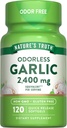 Nature's Truth Odorless Garlic 2400 mg | 120 Softgels | 抽出の丸薬 | 非GMO、グルテンフリーのサプリメント