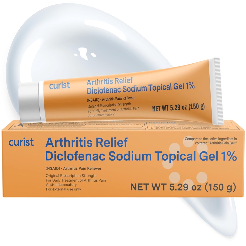 関節炎の苦痛のためのカーリストのジクロフェナクナトリウムの Topical のゲル 1 のパーセント 150g - 手/フィートの痛み、膝/肘の痛み及び足首の痛みのための接合箇所の痛みの軽減 - 1% - 5.29oz