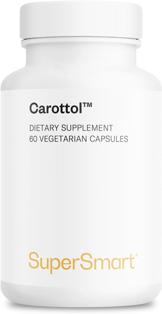 Supersmart - Carottol(高度な式) - Carotenoidコンプレックスサプリメント - Beta Carotene、Lutein、Zeaxanthinと  非GMO&グルテンフリー - 60ベジタリアンカプセル