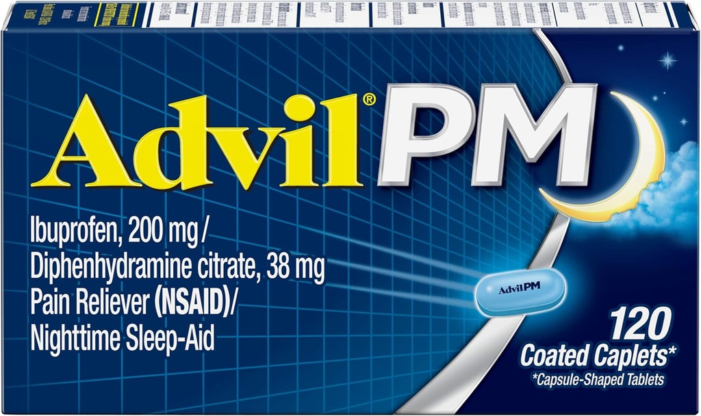 Advil PM Caplets 120 ea (パック3)