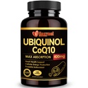 Ubiquinol CoQ10 400mgのビタミンE及びOmega-3のMax吸収のCoenzyme Q10の強力な酸化防止、サポート中心の健康及びエネルギー生産、120の計算、非GMO