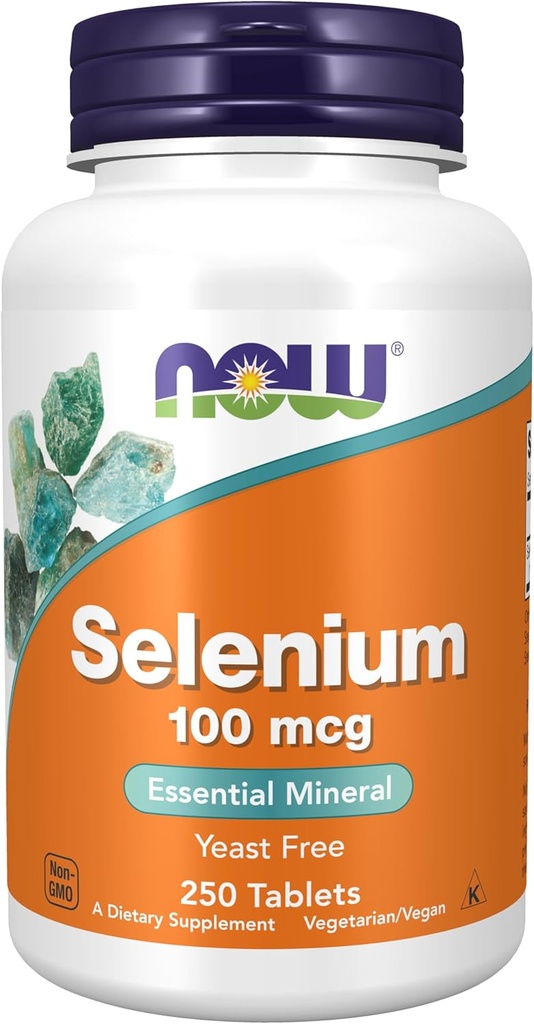 NOW食品は、セレン(L-Selenomethionine)100 mcg、エッセンシャルミネラル*、250錠を補います