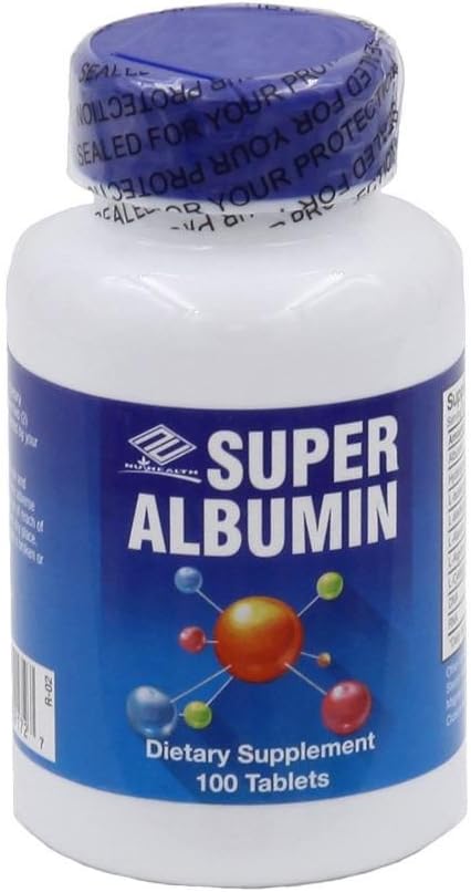 スーパーアルブミン(100錠) - 12パック(Nu-Health)