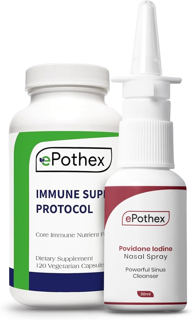 Immune Response Recovery Bundle - Immune Support Protocol - 1% Povidone Iodine Nasal Spray