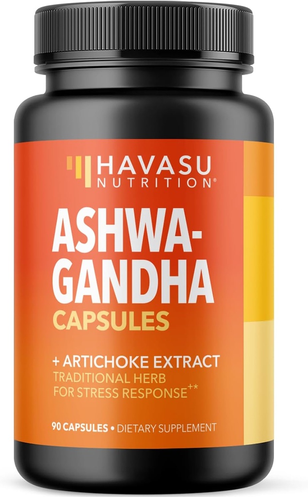 Ashwagandha 1000mg with Artichoke Extract - Ashwagandha Capsules for Stress, Mood and Energy Support - Adaptogenic Herbal Support for Men and Women - 90 Vegan, Non-GMO Capsules, 45 Servings