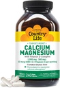 Country Life Target-Mins Calcium Magnesium with Vitamin D-Complex, 1000mg/500mg/10mcg, 240 Vegan Capsules, Certified Gluten Free, Certified Vegan, Verified Non-GMO Verified