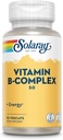 SOLARAYビタミンBコンプレックス50mg - 細胞エネルギービタミン - ビタミンB12、ビタミンB1、B6、ナイアシン、葉酸、ビオチンおよび他のBビタミン - ビーガン、50ベジキャップ