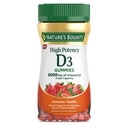 Nature's Bounty Vitamin D 5000 IU Gummies、ビタミンD3高効力免疫サポート&骨の健康サプリメント、1 Gummy、イチゴ味、2ヶ月の供給、60大人のためのベジタリアンガミー