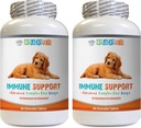 k9パワー免疫犬 - 犬免疫サポート - 全体的な健康とウェルネスブースト - ANTIOXIDANT - 肝臓の健康 - 犬のためのターメリッククルクミン - 2ボトル(120トリート)