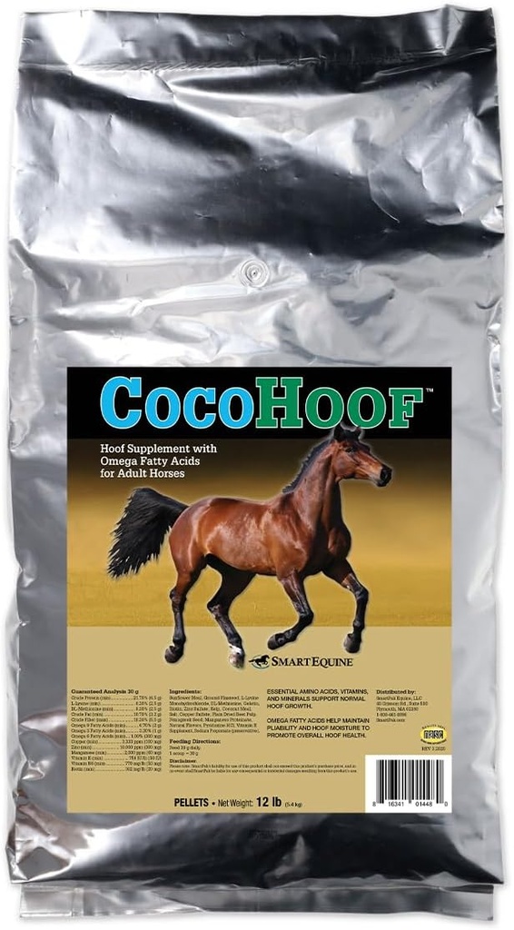 SmartEquine CocoHoof | 馬用ホフサプリメント | 馬用ホオフ | 馬用ビタミン・ミネラルサプリメント | アミノ酸・脂肪酸・ビタミン | 12 LB