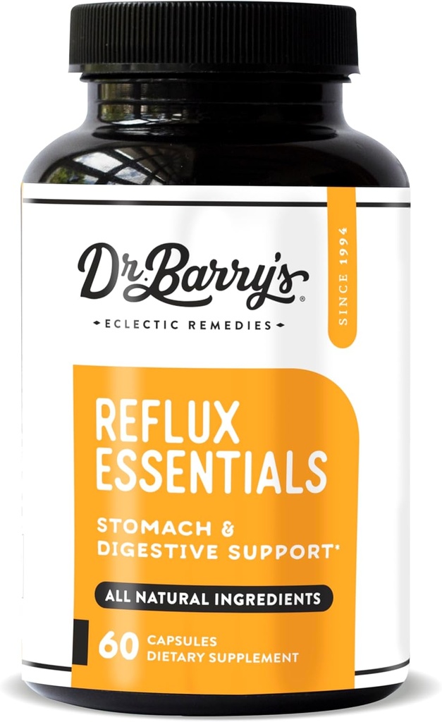 Dr. Barry's Reflux Essentials - 消化と胃の健康のための自然なサポート、60カプセル - 30日の供給 (1)