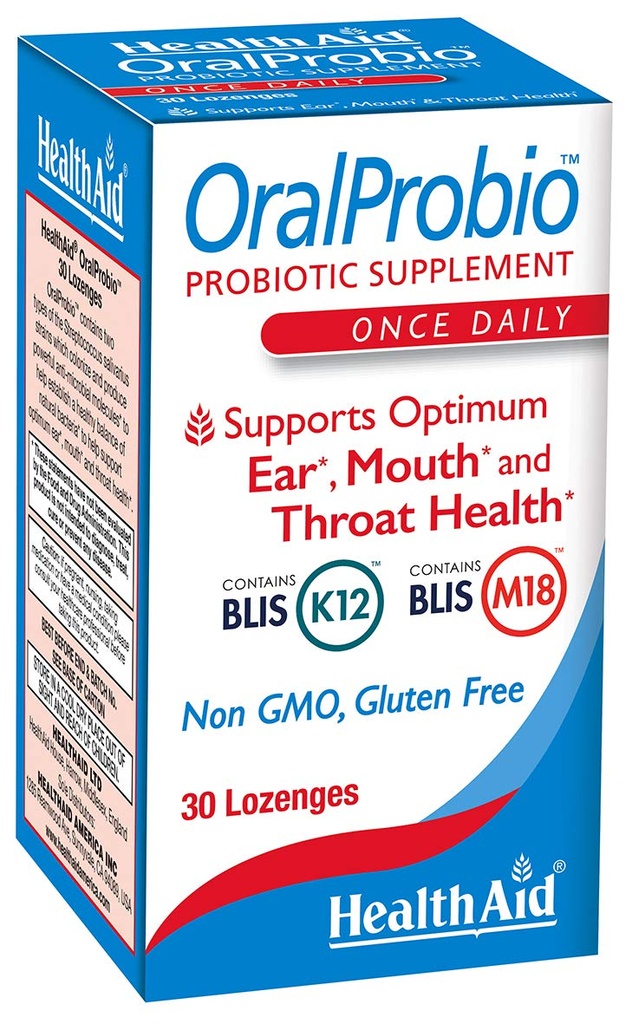 OralProbio 30ct、毎日の咀嚼可能なタブレット、サポート 最適の耳、口および喉の健康、非GMO、グルテンフリー、ペパーミントの味、BLIS K12及びM18が含まれています