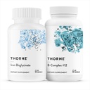 THORNE - 栄養素のエッセンシャルデュオ - アイアンビスグリシネート&Bコンプレックス#12エネルギーサポートと血液ビル- 60のサービング