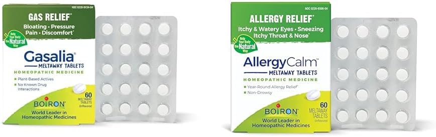 ボイロン ガタリア 錠 60 カウントとアレルギーカルム 錠 60 ガスからの救済のカウント, 膨満, アレルギー, ヘイ ファーバー