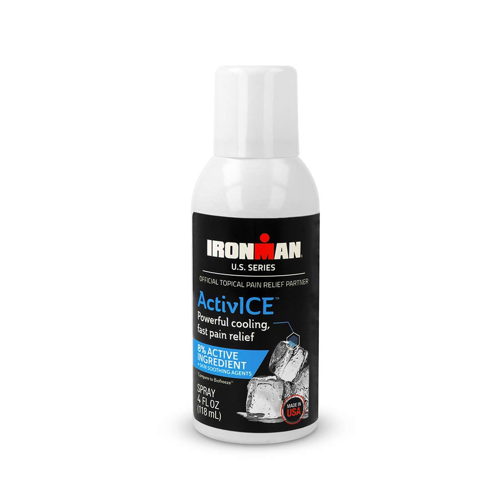 Curad IRONMAN ActivICE 冷却スプレー、関節炎、関節、筋肉、背中と体痛、痛み、4 oz (1 カウント)