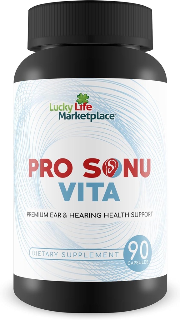 Pro Sonu Vita - ナチュラルイヤーサポートサプリメント - ビタミン、ミネラル、抗酸化剤、およびハーブエキスで改善された聴覚機能と聴覚を促進 - エイドインナーイヤー&ミドルイヤー健康