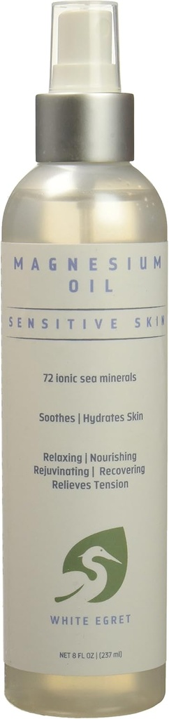 白のエグレ | 女性のための化粧マグネシウムスプレー - 花のセレニティで8 の fl oz の Topical の弛緩のエリクサー - あなたの皮を養い、張力を取り除き、そして自然に風を除いて下さい