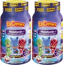 L'il Critters PJは子供、薬物のない睡眠サポート、60のグミーMelatoninの補足をマスクします(2のパック)