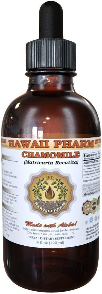 HawaiiPharm Chamomileの液体のエキス、有機性Chamomile (Matricaria Recutita)のチンキの補足4のoz