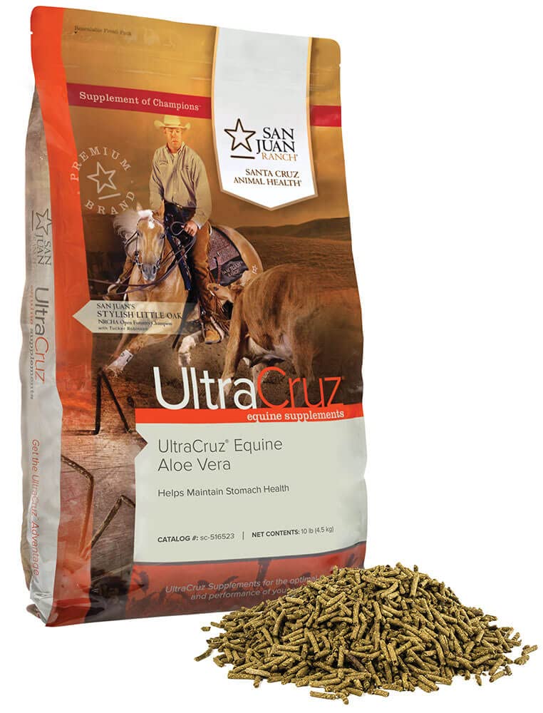 UltraCruz-sc-516523 Equine Aloe Veraは馬、10ポンド、餌(162日の供給)のサプリメントです。