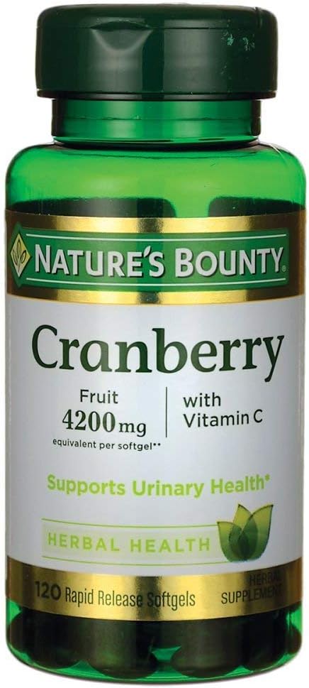 Natures BountyクランベリーフルーツプラスビタミンC、4200mg(120 Softgels)