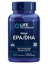 ライフエクステンションメガEPA / DHA、オメガ-3脂肪酸、ハート&脳の健康、非GMO、グルテンフリー、120ソフトジェル
