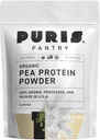 PURIS® Organic Pea Protein Powder, 100% 米国製, 2 LB Unflavored, 認定オーガニック, 完全菜食主義者の, グルテンフリー, 乳製品無料, 乳製品フリー, ノン GMO, 植物ベースのタンパク質, Keto, BCAA (2 Pound), Unflavored)