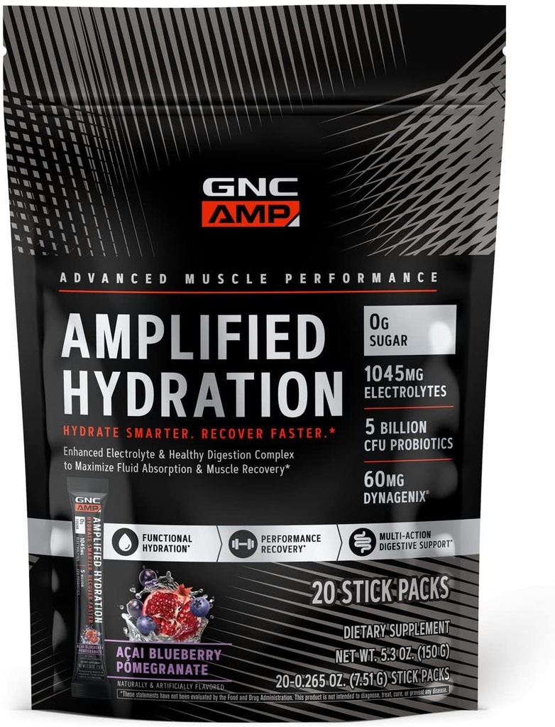 GNC AMP 増水電解液パウダードリンクミックス | 電解液・ヘルシーダイジェクションコンプレックス | アサイブルーベリーザクロ | 20 カウント