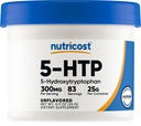 Nutricost 5-HTP パウダー 25 グラム(300mg/サービング) - グルテンフリー&非GMO、純粋な 5-htp