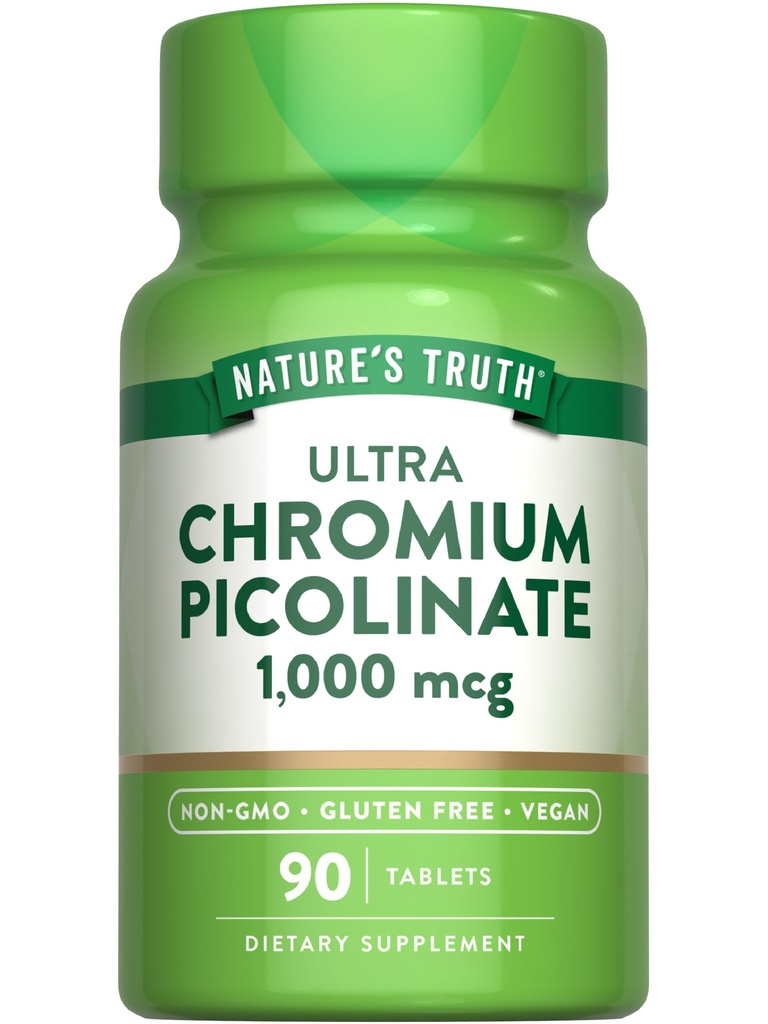 自然の真理超クロムピコリン酸塩1000mcg | 90錠 | ヴィーガン、非GMO&グルテンフリーサプリメント