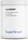 Supersmart OptiMSM (特許を取られた及び高い純度の方式) - メチル スルホニル メタン MSM パウダーサプリメント | ビーガン&グルテンフリー - 200 g