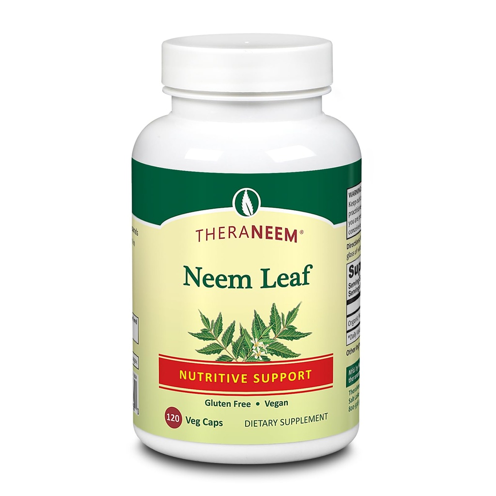 THERANEEM Neemリーフカプセル - 抗酸化剤とより強力な栄養補助 - ビーガン、グルテンフリー、60日保証 - 120のサービング、120ベジキャップ