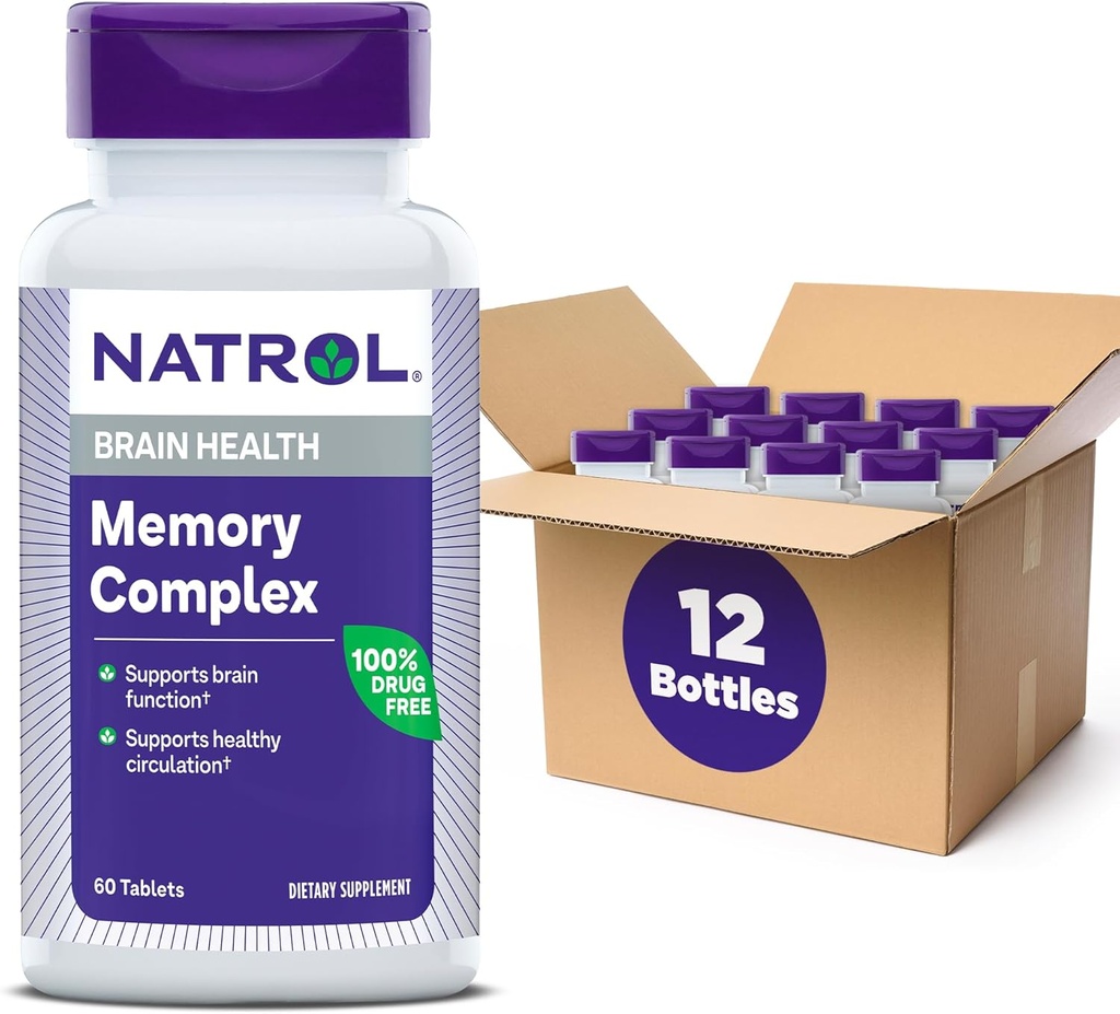ニンゴBiloba 120mgとビタミンB、脳の健康とメモリサポートのための栄養補助食品、60錠、30日の供給(パッケージ12)