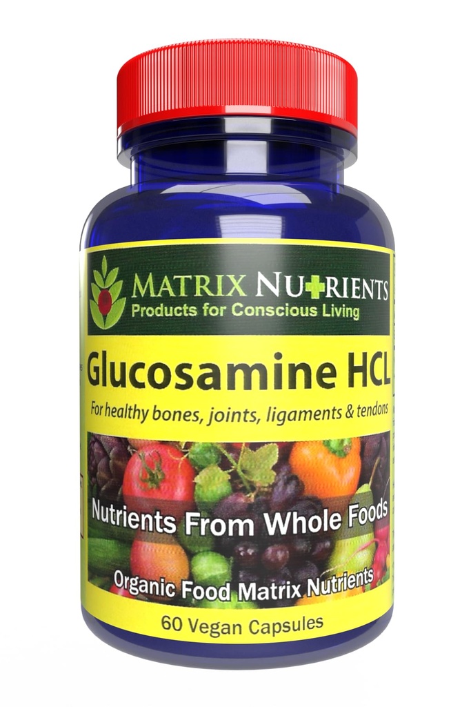 GLUCOSAMINE HCL - 軟骨ビルダー! 健全な接合箇所、骨、靭帯およびテンドンを維持して下さい。 吸収率最大98% - ビーガンカプセル(60ct)