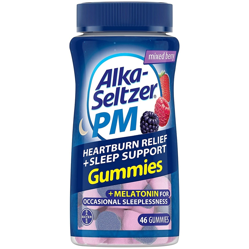 Alka-Seltzer PM の胸当ての救助 + 睡眠サポート ガミー、46 ct (パッケージ 2)