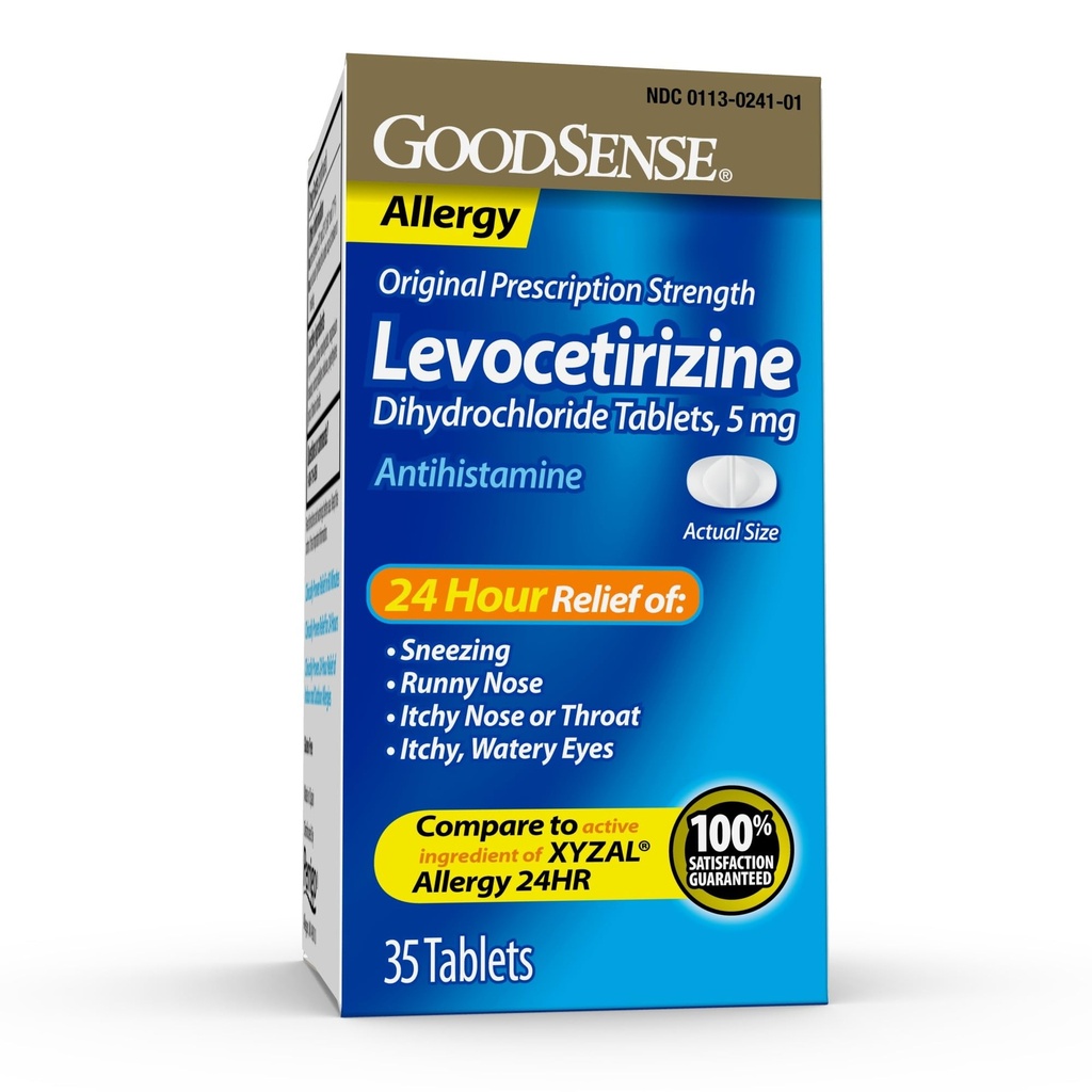 よい感覚のLevocetirizineのDihydrochlorideのタブレット、Antihistamine、5つのmg、35の計算(パッケージ1)