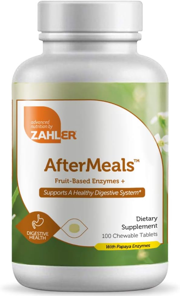 Zahler AfterMealsTM、フルーツベースの酵素+、100のChewableタブレット