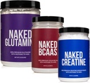 NAKED筋肉成長と回復バンドル:純粋なグルタミン、クレアチン、およびBCAAを吸収