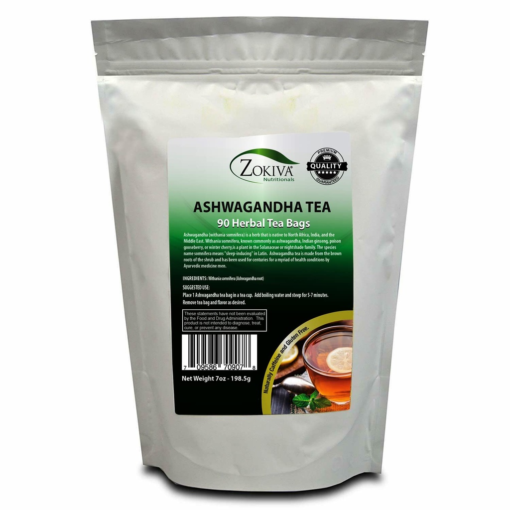 Ashwagandhaの茶有機性90袋の優れた質100%の純粋な根-Withania Somnifera