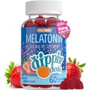 メラトニン 睡眠サポート ガミー(60カウント) イチゴ サンセット クリーム 風味の咀嚼 | 2.5mg per Gummy Sleep Supplement for Children and Adults | Faster Faster & Longer Sleep