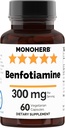 Benfotiamine 300のmg - 60のベジのカプセル