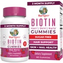 MaryRuth Organics Biotin Gummies | 砂糖フリー | 完全菜食主義者 | 完全菜食主義者 | 2,500mcg ビオチンサプリメント | 美容皮膚・爪のビタミン | 毛の成長のビタミン | 毛の成長の補足 | 60 カウント