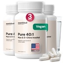 Nourished 40:1 Myo-inositol & D-Chiro Inositol - 女性のためのサプリメント、皮膚の健康、または月経サイクル症状 - 女性のためのホルモンバランス - 360カプセル