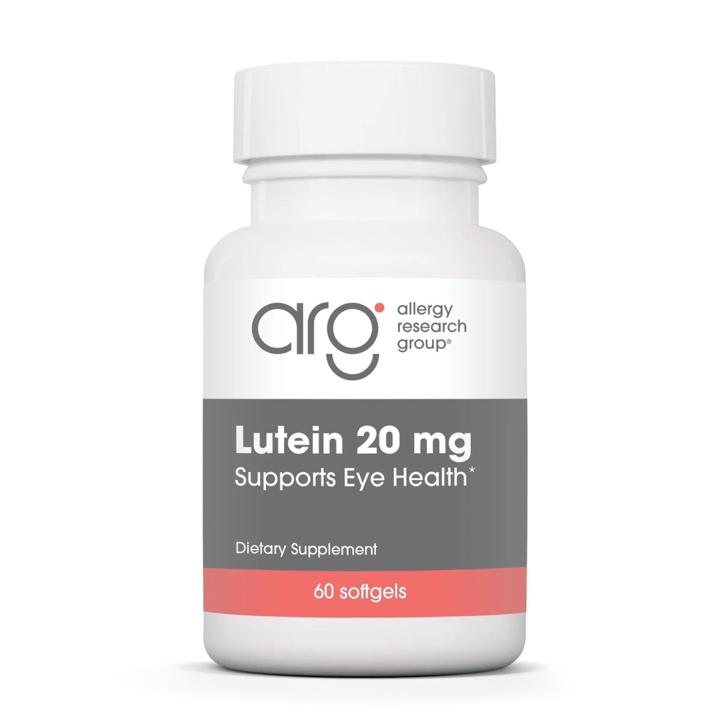 アレルギー研究グループ ルテインサプリメント - 目のビタミン、20mg ルテインとゼアキサンチンは、目の健康、視力ケア、Softgels - 60カウント