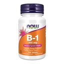 NOW食品は、ビタミンB-1 100mg、エネルギー生産*、神経系健康*、100錠を補います