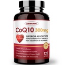 PQQ、BioPerine及びOmega-3、120のZEBORA CoQ10-300mg-Softgelsは高吸収のためのCoenzyme Q10 (Ubiquinone)の補足、強力な酸化剤、サポート中心健康及びエネルギー生産に与えます